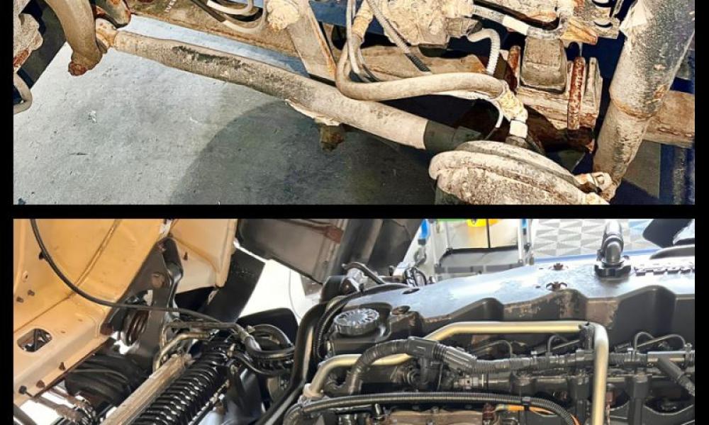 Pulizia a ghiaccio secco Iveco Eurocargo | Trattamento ruggine